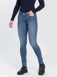 Cross Jeans Dżinsy - Skinny fit - w kolorze niebieskim rozmiar: W32/L34. Niebieskie jeansy Cross Jeans, l, z aplikacjami. Za 61.75 zł.
