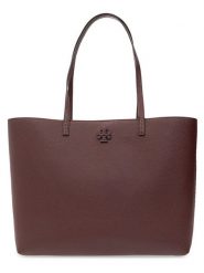 Tory Burch Skórzana torebka w kolorze brązowym - 35 x 29 x 14 cm rozmiar: onesize. Brązowe torby na ramię Tory Burch, bez wzorów, z materiału, na ramię, bez dodatków. Za 1,430.99 zł.