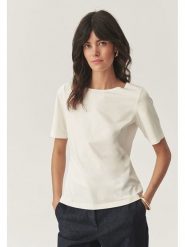 TATUUM Koszulka w kolorze kremowym rozmiar: XS. Brązowe bluzki Tatuum, xs, bez wzorów, bez kołnierzyka, bez ramiączek. Za 82.83 zł.