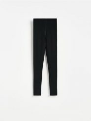 Legginsy z wełny merino - czarny. Czarne legginsy Reserved, l, bez wzorów, z wełny. Za 219.99 zł.