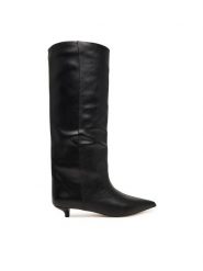 Aldo Kozaki Gabelia 14403468 Czarny. Czarne kozaki Aldo, ze skóry, bez obcasa, na szpilce, bez zapięcia. Za 639.99 zł.