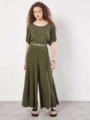 Apricot Spodnie w kolorze khaki rozmiar: L. Brązowe spodnie materiałowe Apricot, na co dzień, l, bez wzorów, z materiału. Za 86.99 zł.