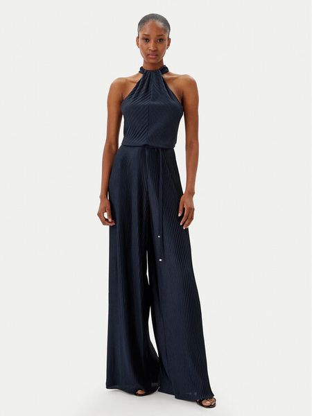 BOSS Kombinezon Exuma 50512907 Granatowy Relaxed Fit. Niebieskie sukienki Boss, s, bez wzorów, z syntetyku, bez kołnierzyka, bez ramiączek. Za 709.99 zł.