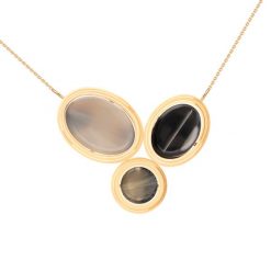 Naszyjnik Reverso pozłacany. Czarne naszyjniki Lilou, pozłacane. Za 239.00 zł.