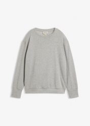 Bluza oversize z miękkiej mieszanki bawełny. Szare bluzy bonprix, bez wzorów, z bawełny, bez kaptura. Za 109.99 zł.