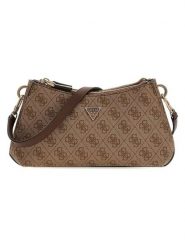 Guess Torebka w kolorze jasnobrązowym - 23 x 12 x 7 cm rozmiar: onesize. Brązowe torby na ramię Guess, z aplikacjami, z materiału, na ramię, bez dodatków. Za 382.99 zł.