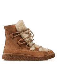 Simple Śniegowce SL-49-02-000072 Brązowy. Brązowe botki Simple, bez wzorów, ze skóry, bez obcasa, bez zapięcia. Za 599.00 zł.