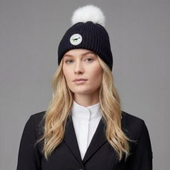 Czapka z pomponem Galop Wear. Czarne czapki GALOP WEAR, z aplikacjami, z bawełny. Za 139.00 zł.