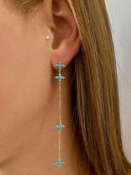 Les Favorites Pozłacane kolczyki-wkrętki z kamieniami ozdobnymi rozmiar: onesize. Żółte kolczyki Les Favorites, pozłacane. Za 153.71 zł.