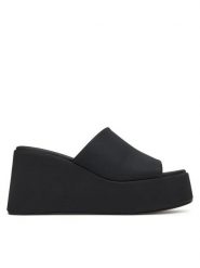 DeeZee Klapki 2336-4 Czarny. Czarne klapki DeeZee, bez wzorów, ze skóry, bez obcasa. Za 139.99 zł.