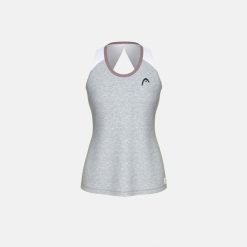 PLAY TECH Damski Top. Szare topy Head, bez wzorów, bez kołnierzyka, bez ramiączek. Za 260.00 zł.