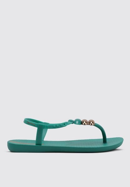 Dużone Sandały Klasy Ipanema Damskie. Zielone sandały Ipanema, bez wzorów, z materiału, bez obcasa, bez zapięcia. Za 190.99 zł.