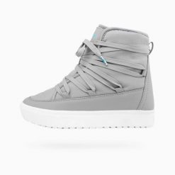 Śniegowce damskie NATIVE CHAMONIX. Szare trapery i śniegowce NATIVE SHOES, z materiału. Za 229.99 zł.