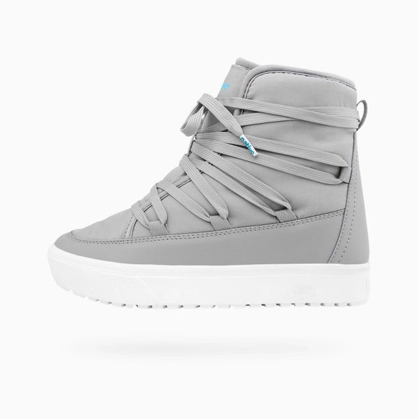 Śniegowce damskie NATIVE CHAMONIX. Szare trapery i śniegowce NATIVE SHOES, z materiału. Za 229.99 zł.