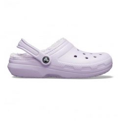 Klapki sandały Crocs Classic Lined Clog Lavender Fioletowe 203591-50P. Czerwone klapki Crocs, bez wzorów, bez obcasa. Za 179.00 zł.