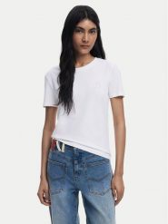 Desigual T-Shirt Amber 25WWTK07 Biały Regular Fit. Białe t-shirty Desigual, m, bez wzorów, z bawełny, bez kołnierzyka, bez ramiączek. Za 139.99 zł.