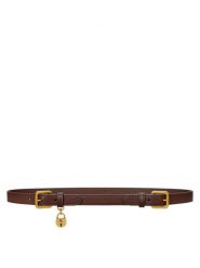 LAUREN RALPH LAUREN Pasek Damski 412917963004 Brązowy. Brązowe paski Lauren Ralph Lauren, bez wzorów, ze skóry. Za 329.99 zł.
