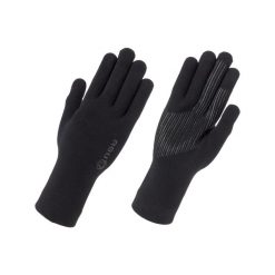 Merino Knit Gloves. Czarne rękawiczki AGU, bez wzorów, z materiału, sportowe. Za 383.50 zł.