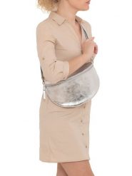 Lia Biassoni Skórzana saszetka "Scaffaiolo" w kolorze srebrnym - 31 x 20 x 1 cm rozmiar: onesize. Szare torby na ramię Lia Biassoni, bez wzorów, z materiału, sportowe, przez ramię, bez dodatków. Za 173.99 zł.