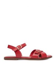 Lasocki Sandały CEO-WI23-CONA-03 Czerwony. Czerwone sandały Lasocki, bez wzorów, ze skóry, bez obcasa, na płaskiej podeszwie, bez zapięcia. Za 169.99 zł.