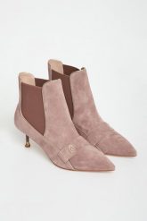 Botki damskie zamszowe LIU JO. Botki Liu Jo, bez wzorów, z zamszu, bez obcasa, bez zapięcia. Za 899.00 zł.