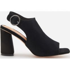 Skórzane sandały - Czarny. Sandały Reserved. Za 249.99 zł.