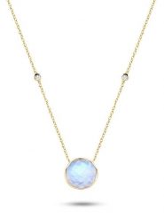 OR Carats Złoty naszyjnik z kamieniami szlachetnymi - dł. 40 cm rozmiar: onesize. Niebieskie naszyjniki OR Carats, z diamentem, złote. Za 1,078.99 zł.