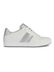 Geox Sneakersy "Blomiee" w kolorze biało-srebrnym rozmiar: 40. Białe trampki Geox, bez wzorów, bez zapięcia. Za 237.73 zł.