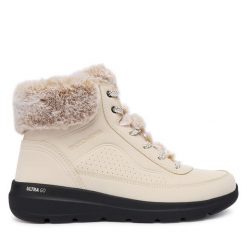 Botki Skechers. Brązowe botki Skechers, bez wzorów, bez obcasa, na płaskiej podeszwie, bez zapięcia. Za 379.99 zł.