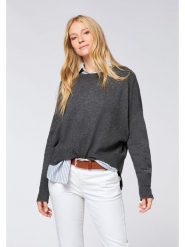 Polo Sylt Wełniany sweter w kolorze antracytowym rozmiar: M. Czarne swetry Polo Sylt, m, bez wzorów, z wełny, bez ramiączek. Za 171.95 zł.