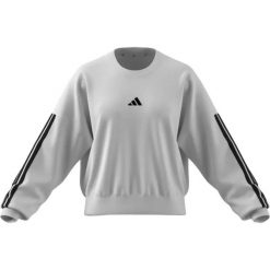 Bluza damska Adidas W 3S FT SWT JD5285 biała, długi rękaw. Białe bluzy sportowe Adidas, s, bez wzorów, z bawełny, bez kaptura. Za 216.70 zł.