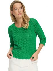 Heine Sweter w kolorze zielonym rozmiar: 50. Zielone swetry Heine, bez wzorów, z bawełny, bez ramiączek. Za 72.95 zł.