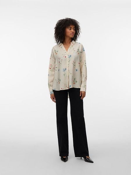 Vero Moda Bluzka w kolorze beżowym rozmiar: M. Brązowe bluzki Vero Moda, m, bez wzorów, bez kołnierzyka, bez ramiączek. Za 97.28 zł.
