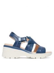 Hispanitas Sandały HV264570 C003 Granatowy. Niebieskie sandały Hispanitas, bez wzorów, ze skóry, bez obcasa, na płaskiej podeszwie, bez zapięcia. Za 609.99 zł.