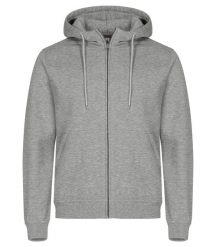 Clique Miami Hoody Full Zip bluza z kapturem z bawełny i materiału z recyklingu. Szare bluzy CLIQUE, m, bez wzorów, z bawełny, z kapturem. Za 192.86 zł.