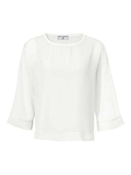 Heine Bluzka w kolorze kremowym rozmiar: 36/38. Brązowe bluzki Heine, bez wzorów, bez kołnierzyka, bez ramiączek. Za 131.45 zł.