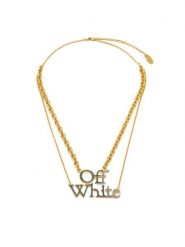 Off-White Naszyjnik OWOB097S23MET0028445 Złoty. Żółte naszyjniki OFF-WHITE, metalowe. Za 449.99 zł.