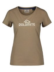 DOLOMITE Koszulka "Strenta" w kolorze jasnobrązowym rozmiar: XL. Brązowe bluzki Dolomite, xl, bez wzorów, z bawełny, bez kołnierzyka, bez ramiączek. Za 66.00 zł.