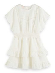 Scotch & Soda Sukienka w kolorze kremowym rozmiar: 38. Brązowe sukienki Scotch & Soda, bez wzorów, z bawełny, bez kołnierzyka, bez ramiączek, mini. Za 202.50 zł.