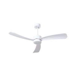 Wentylator sufitowy z lampą PRASLIN Z pilotem LED Biały. Nawilżacze powietrza BLmeble. W wyprzedaży za 678.00 zł.