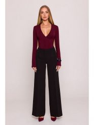 Made of emotion Spodnie w kolorze czarnym rozmiar: L. Czarne spodnie materiałowe Made Of Emotion, l, bez wzorów, z materiału, z podwyższonym stanem. Za 223.46 zł.