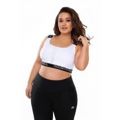 Stanik fitness cardio Rough Radical Sports Bra Sporting plus size. Białe koszulki sportowe ROUGH RADICAL, bez wzorów, bez ramiączek, na fitness i siłownię. Za 129.90 zł.