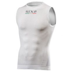 Tank top Sixs SMX. Białe topy SIXS, s, bez wzorów, bez kołnierzyka, bez ramiączek. Za 212.85 zł.