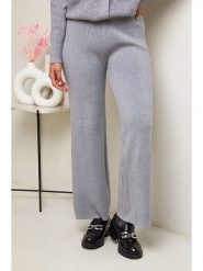 Soft Cashmere Spodnie w kolorze szarym rozmiar: 34/36. Szare spodnie materiałowe Soft Cashmere, na co dzień, bez wzorów, z materiału, z podwyższonym stanem. Za 70.41 zł.