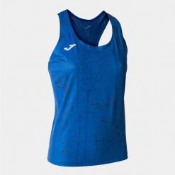Tank top do biegania damski Joma Elite IX. Niebieskie koszulki sportowe Joma, bez wzorów, bez ramiączek, do biegania. W wyprzedaży za 71.00 zł.