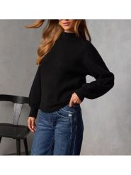 Milan Kiss Sweter w kolorze czarnym rozmiar: L. Czarne swetry Milan Kiss, l, bez wzorów, bez ramiączek. Za 172.89 zł.