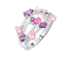 Pierścionek srebrny z cyrkoniami. Szare pierścionki Apart, z cyrkonią, srebrne. Za 379.00 zł.