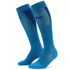 Damskie długie skarpety kompresyjne sportowe Core Ultralight CEP. Niebieskie skarpety CEP, bez wzorów, z elastanu. Za 229.00 zł.