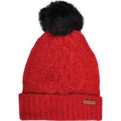 GRUBA CZAPKA Z POMPONEM. Czerwone czapki TOP SECRET, bez wzorów, z dzianiny. W wyprzedaży za 9.99 zł.