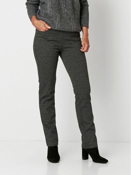 Relaxed by TONI Spodnie "Alice" w kolorze czarno-białym rozmiar: 40/L20. Czarne spodnie materiałowe Relaxed by TONI, l, bez wzorów, z materiału, z podwyższonym stanem. Za 143.22 zł.